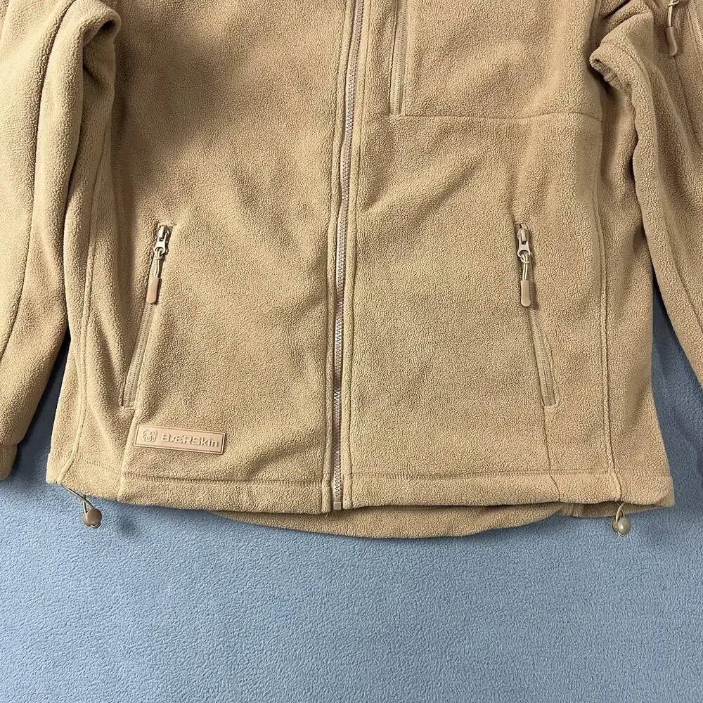 Baerskin Tactical Hoodie 4.0 Mens Large Beige Full Zip Up Fleece Military